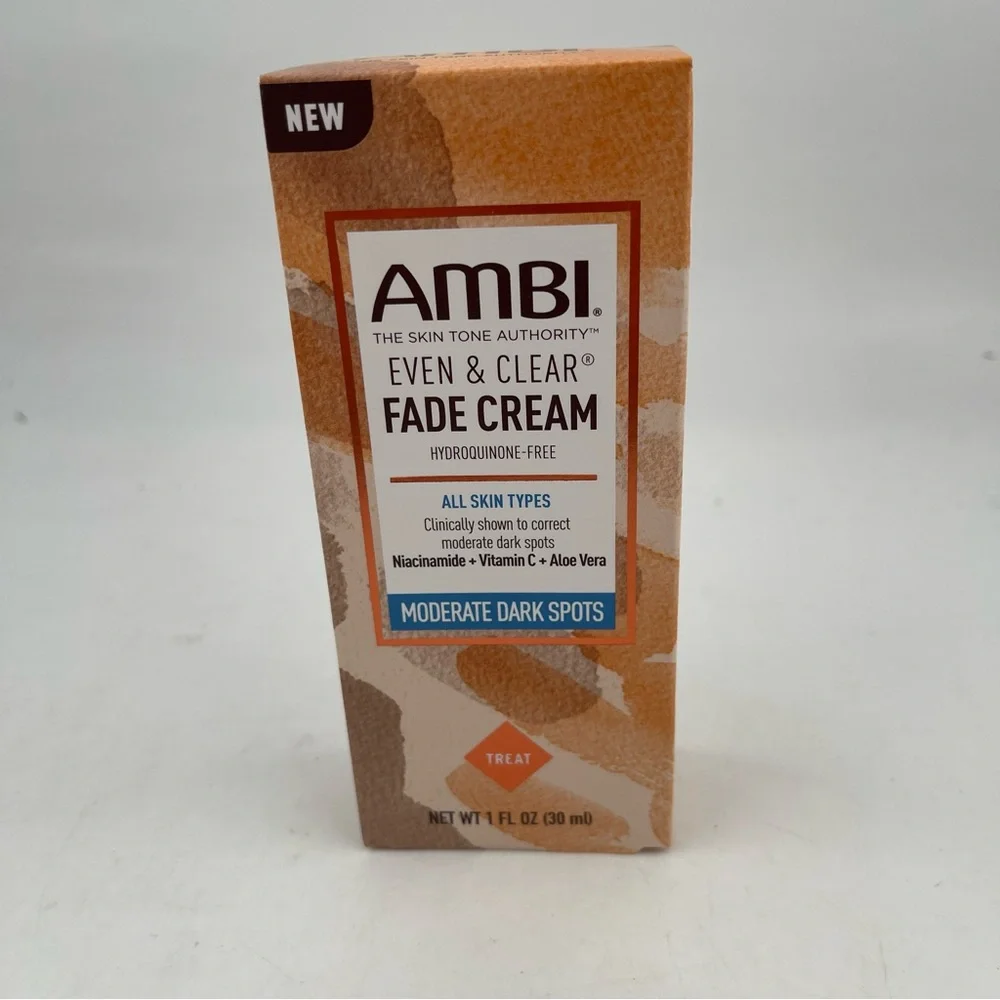 AMBI Even & Clear Fade Cream 1 fl.oz. Moderate Dark Spot Remover All Skin Types